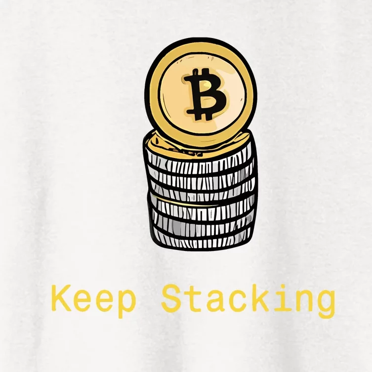 Bitcoin Keep Stacking Women's Crop Top Tee