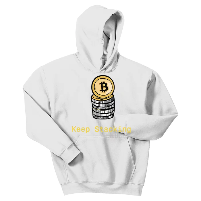 Bitcoin Keep Stacking Kids Hoodie