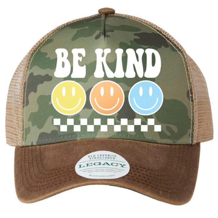 Be Kind Smiley Retro Legacy Tie Dye Trucker Hat