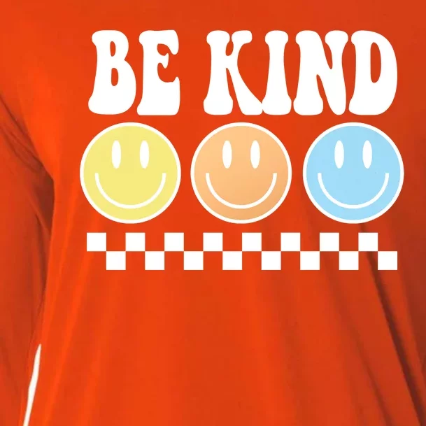 Be Kind Smiley Retro Cooling Performance Long Sleeve Crew