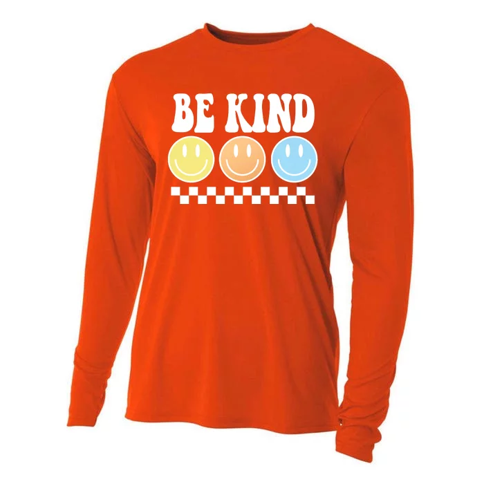 Be Kind Smiley Retro Cooling Performance Long Sleeve Crew