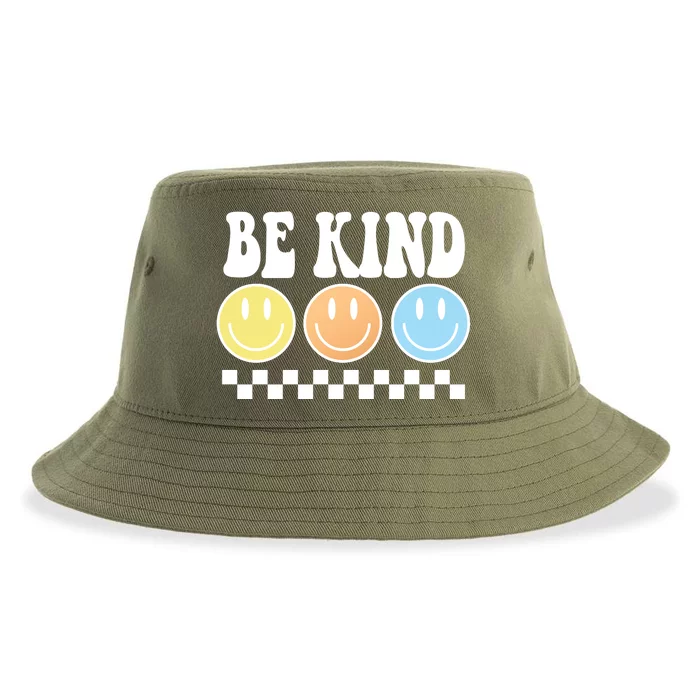 Be Kind Smiley Retro Sustainable Bucket Hat