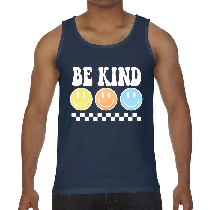 Be Kind Smiley Retro Comfort Colors® Tank Top