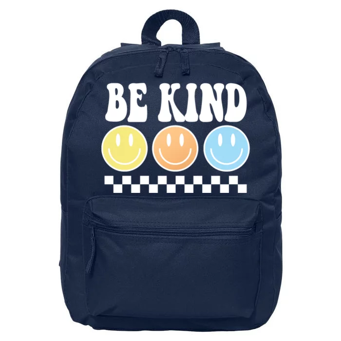 Be Kind Smiley Retro 16 in Basic Backpack