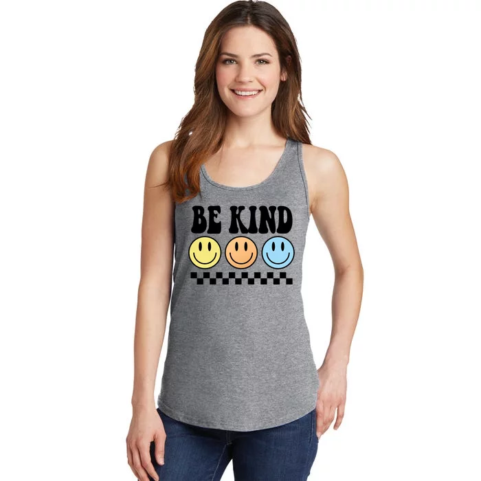 Be Kind Smiley Retro Ladies Essential Tank