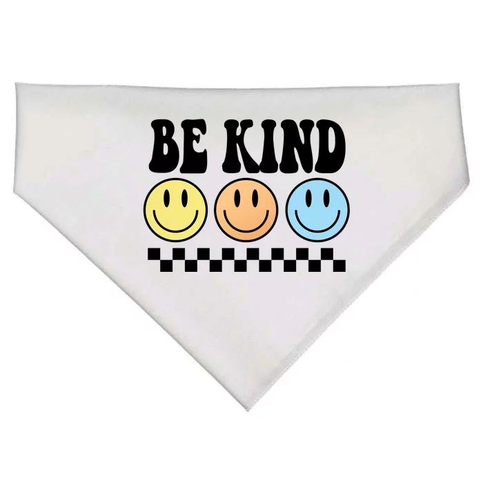 Be Kind Smiley Retro USA-Made Doggie Bandana