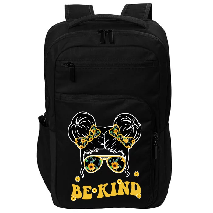 Be Kind Sunflower Hair Bun Spring Impact Tech Backpack