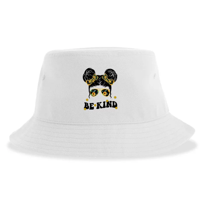 Be Kind Sunflower Hair Bun Spring Sustainable Bucket Hat