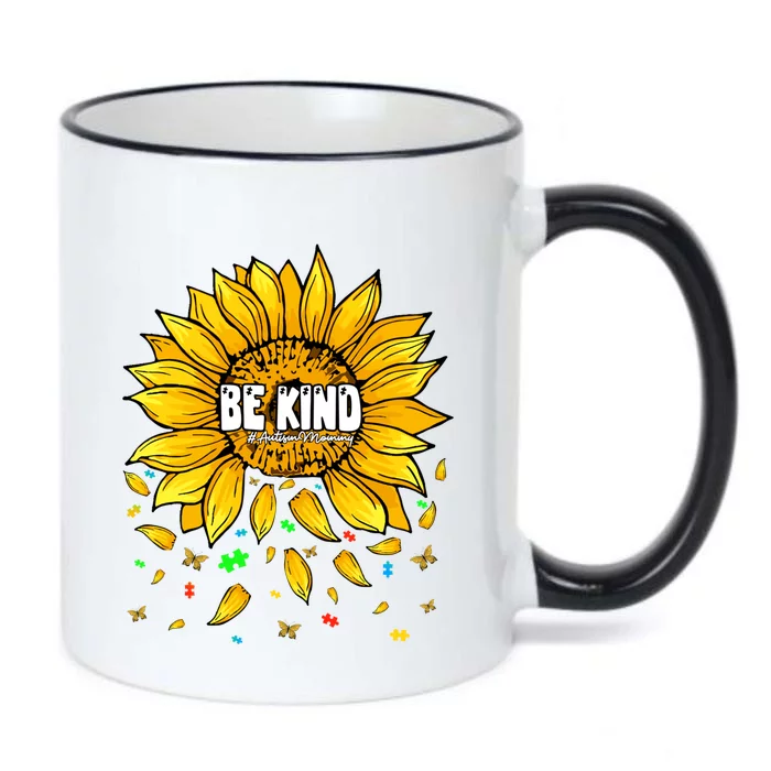 Be Kind Sunflower MotherS Day Autism Mommy Mom Mama Gift Black Color Changing Mug