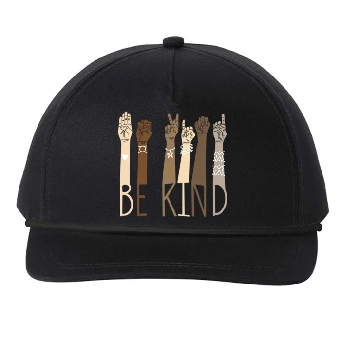 Be Kind Sign Language Hand Talking Teachers Interpreter Asl Gift Snapback Five-Panel Rope Hat