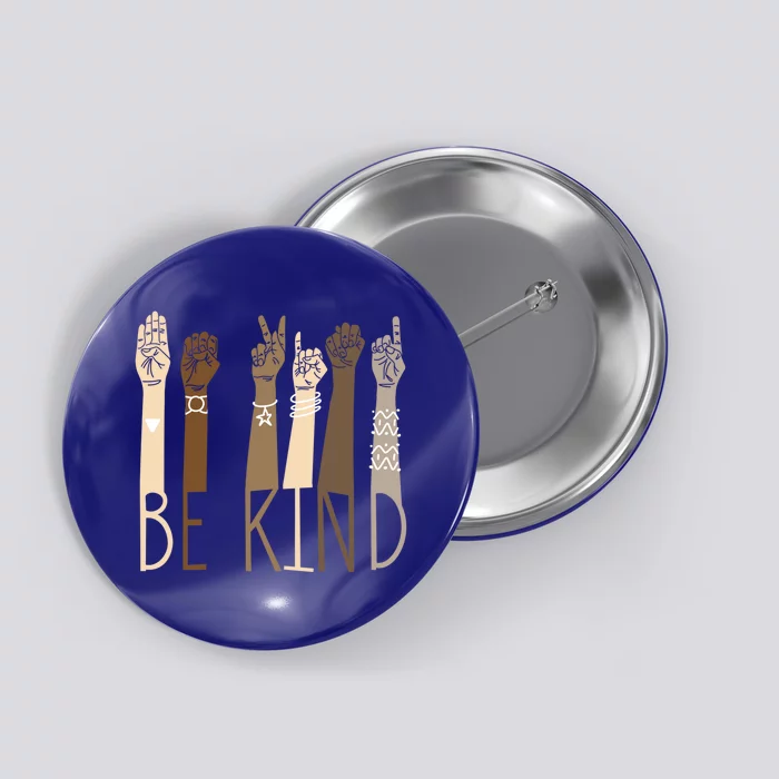 Be Kind Sign Language Hand Talking Teachers Interpreter Asl Gift Button