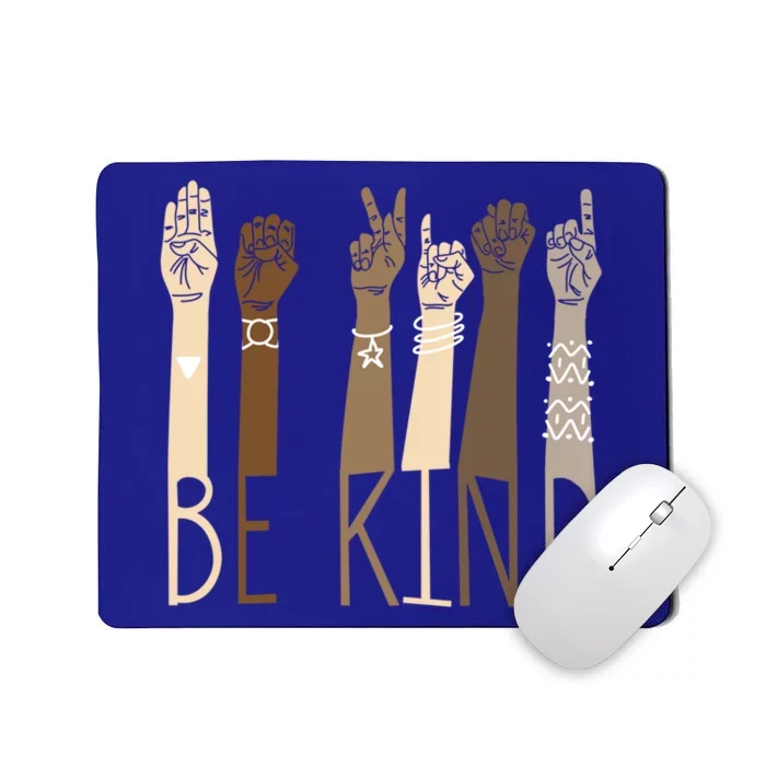 Be Kind Sign Language Hand Talking Teachers Interpreter Asl Gift Mousepad