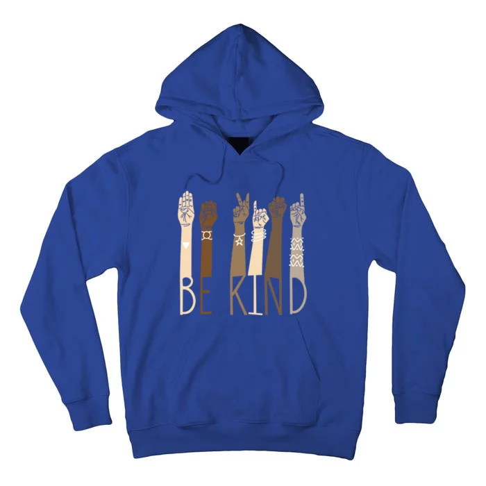 Be Kind Sign Language Hand Talking Teachers Interpreter Asl Gift Tall Hoodie