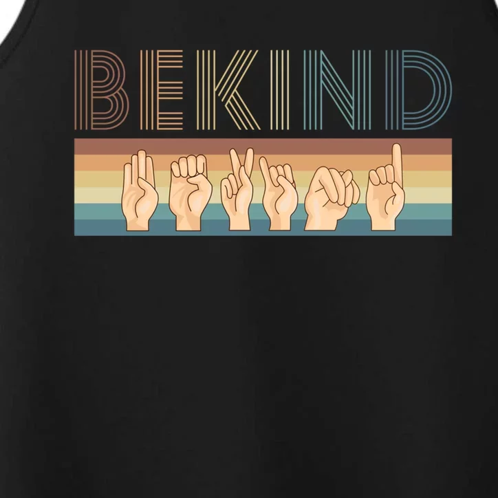 Be Kind Sign Language Deaf Cute Gift Performance Tank