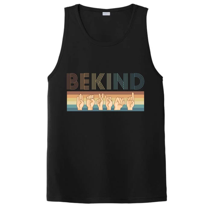 Be Kind Sign Language Deaf Cute Gift Performance Tank