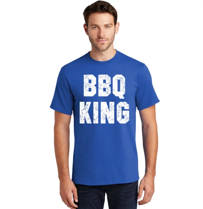 Bbq King Smoker Meat Dad Joke Grilling Funny Grill Gift Cool Gift Tall T-Shirt