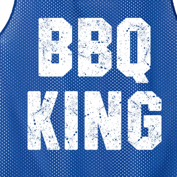 Bbq King Smoker Meat Dad Joke Grilling Funny Grill Gift Cool Gift Mesh Reversible Basketball Jersey Tank