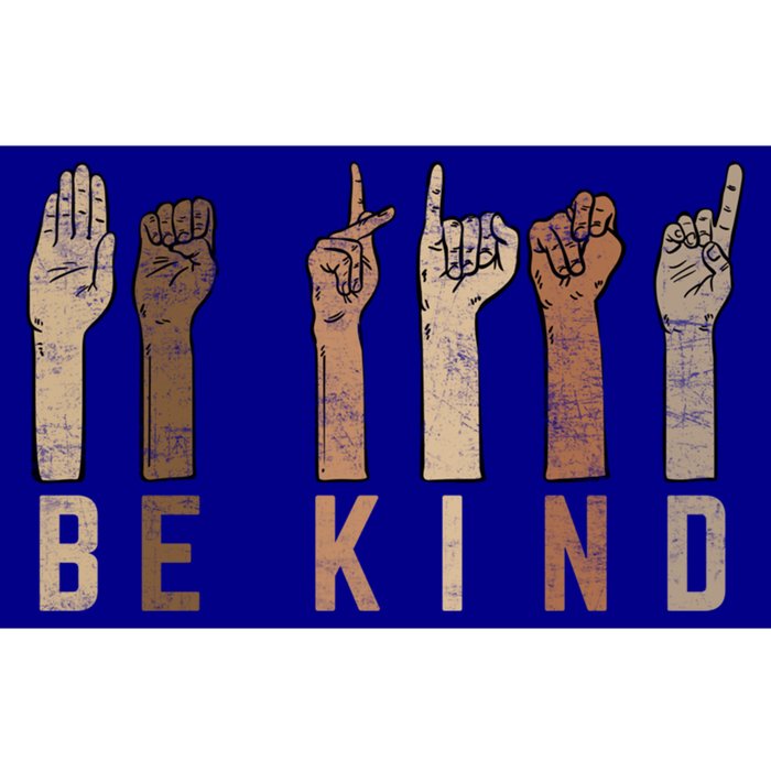 Be Kind Sign Language Fingers Melanin Distressed Style Meaningful Gift Bumper Sticker