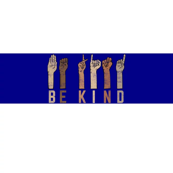 Be Kind Sign Language Fingers Melanin Distressed Style Meaningful Gift Bumper Sticker