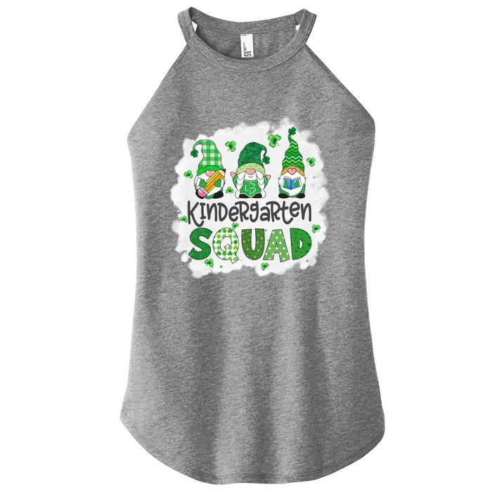 Bleached Kindergarten Squad Gnomies St Patricks Day Teacher Meaningful Gift Women’s Perfect Tri Rocker Tank