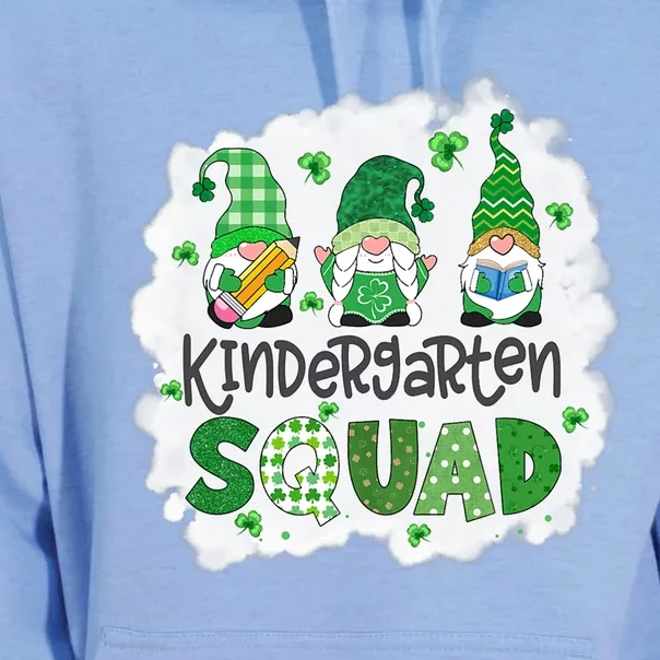 Bleached Kindergarten Squad Gnomies St Patricks Day Teacher Meaningful Gift Unisex Surf Hoodie