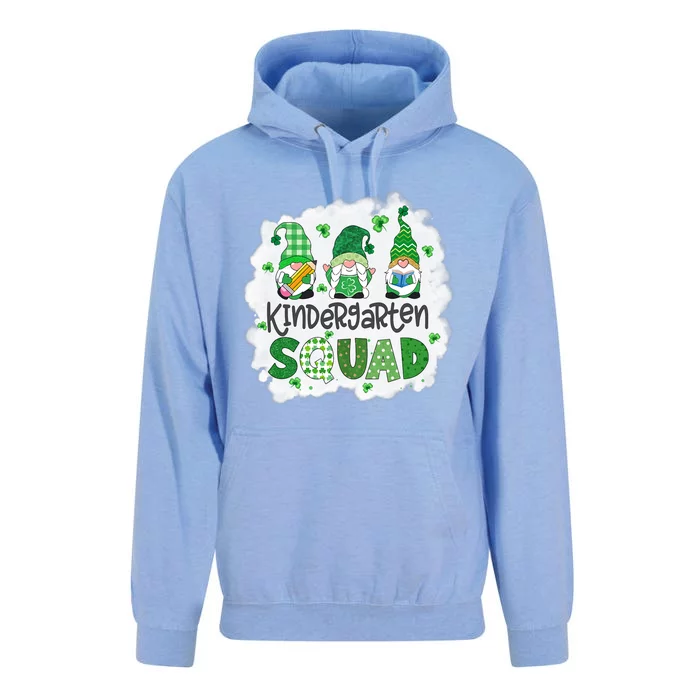 Bleached Kindergarten Squad Gnomies St Patricks Day Teacher Meaningful Gift Unisex Surf Hoodie