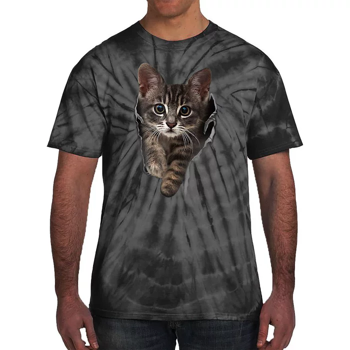 Brown Kitten Staring Cute TShirt Cats Gift Tie-Dye T-Shirt