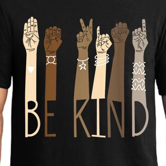 Be Kind Sign Language Hand Talking Teachers Interpreter Asl Great Gift Pajama Set