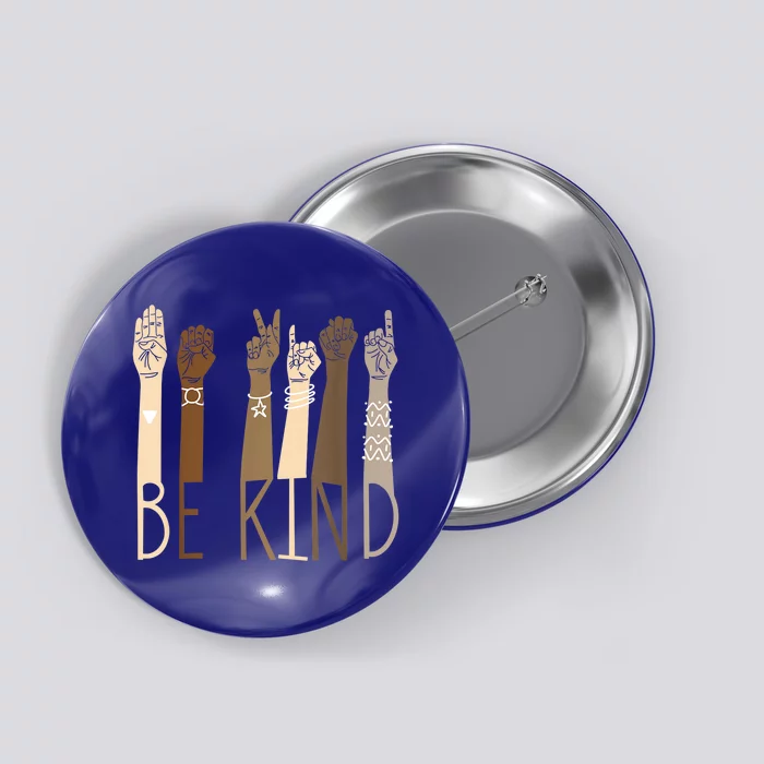 Be Kind Sign Language Hand Talking Teachers Interpreter Asl Great Gift Button