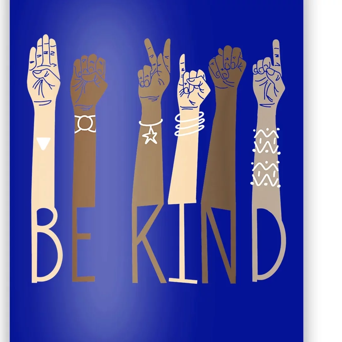 Be Kind Sign Language Hand Talking Teachers Interpreter Asl Great Gift Poster