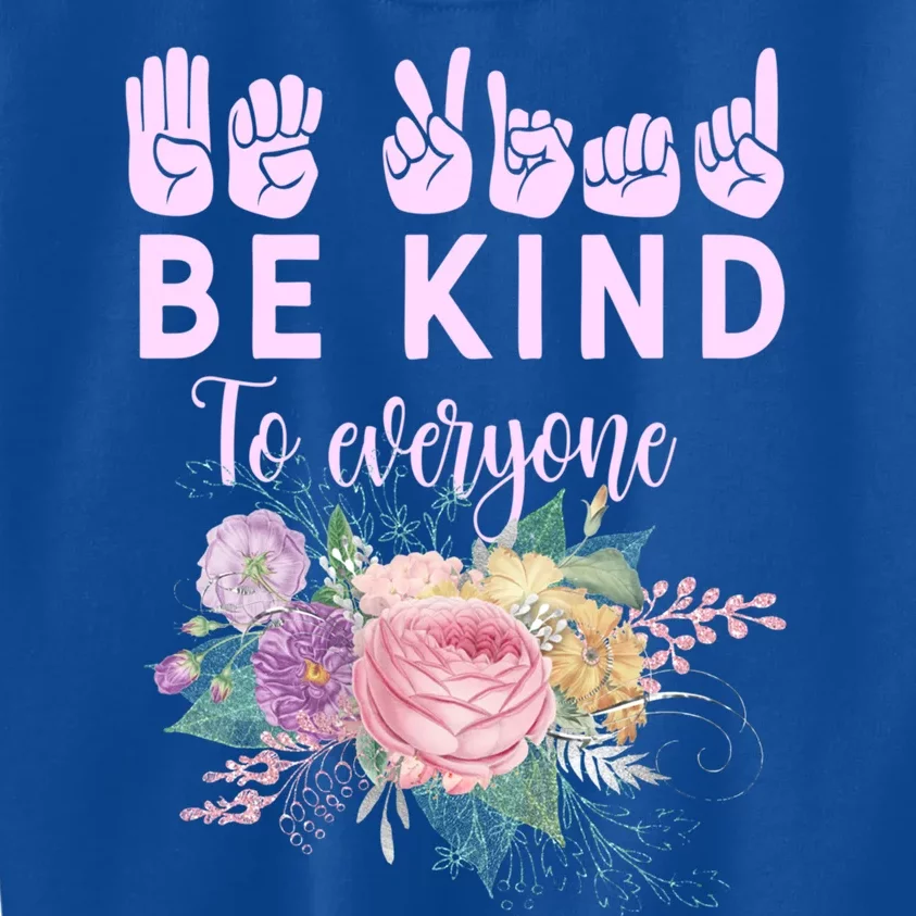 Be Kind Sign Language Hand Talking Teachers Interpreter Asl Gift Kids Sweatshirt