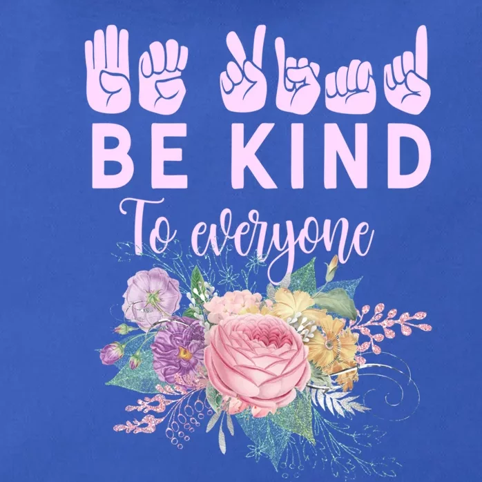 Be Kind Sign Language Hand Talking Teachers Interpreter Asl Gift Zip Tote Bag