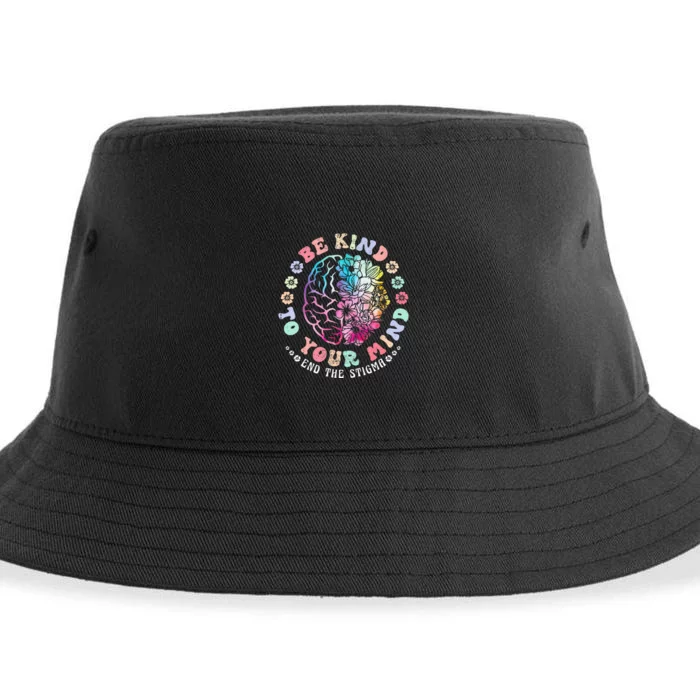 Be Kind To Your Mind End The Stigma Mental Health Awareness Sustainable Bucket Hat