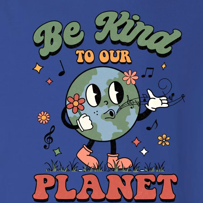 Be Kind To Our Planet Cute Groovy Earth Day Environtal Cute Gift Toddler Long Sleeve Shirt