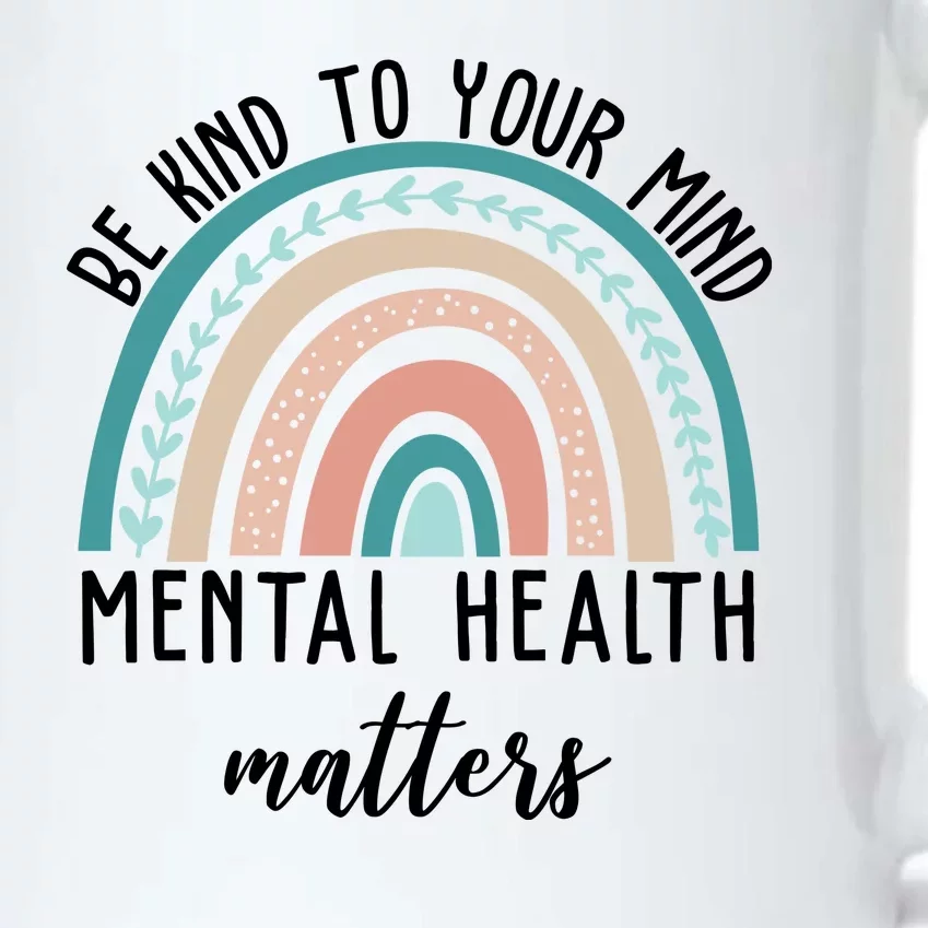 Be Kind To Your Mind Mental Health Matters Rainbow Black Color Changing Mug