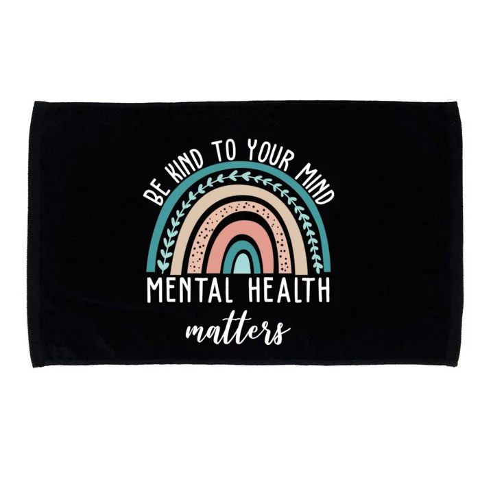 Be Kind To Your Mind Mental Health Matters Rainbow Microfiber Hand Towel