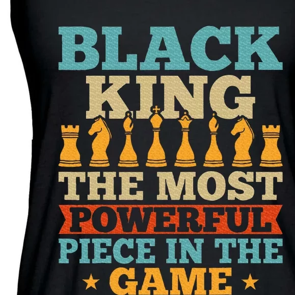 Black King The Most Powerful Piece in The Game Ladies Essential Flowy Tank