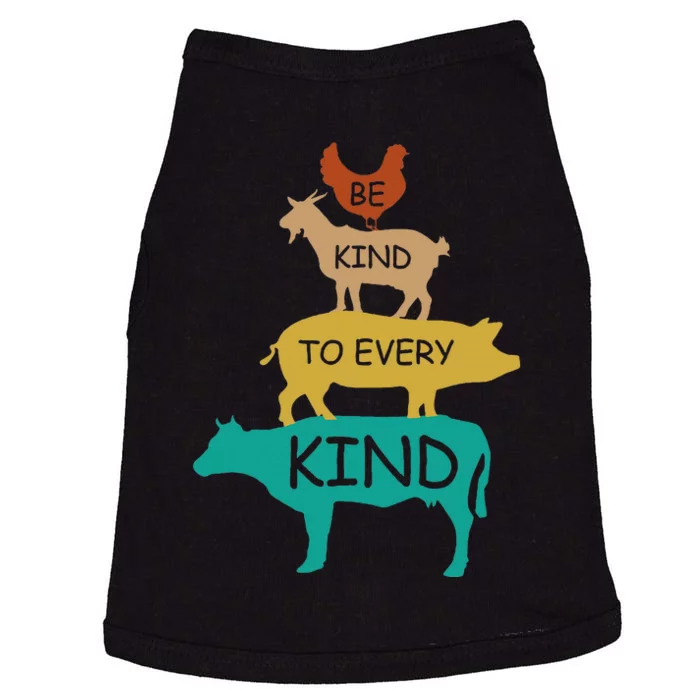 Be Kind To Every Kind Retro Vintage Funny Vegetarian Vegan Doggie Tank