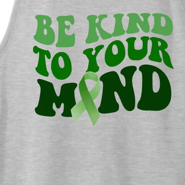 Be Kind To Your Mind Mental Health Awareness Ribbon Ladies Tri-Blend Wicking Tank