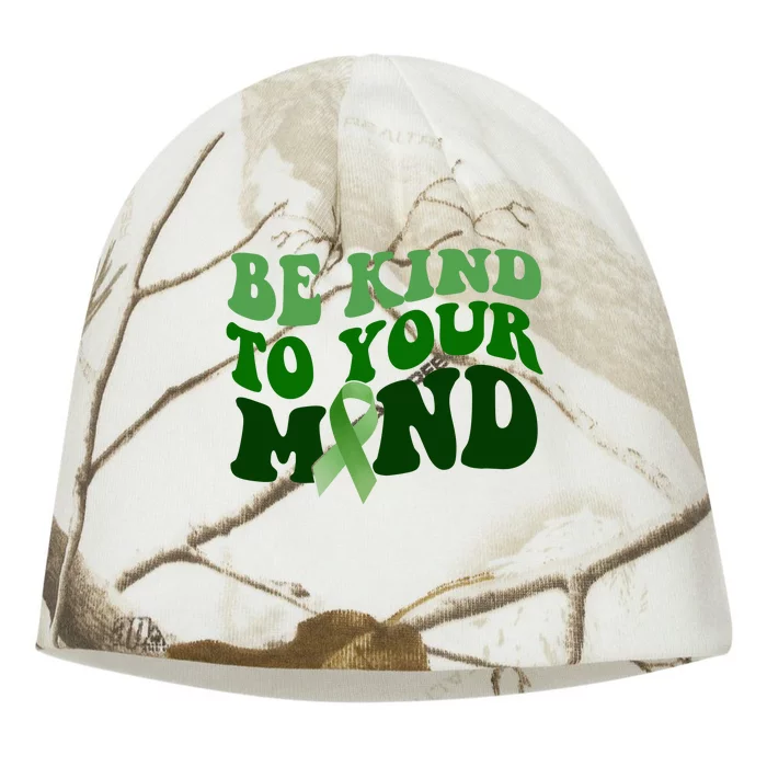 Be Kind To Your Mind Mental Health Awareness Ribbon Kati - Camo Knit Beanie