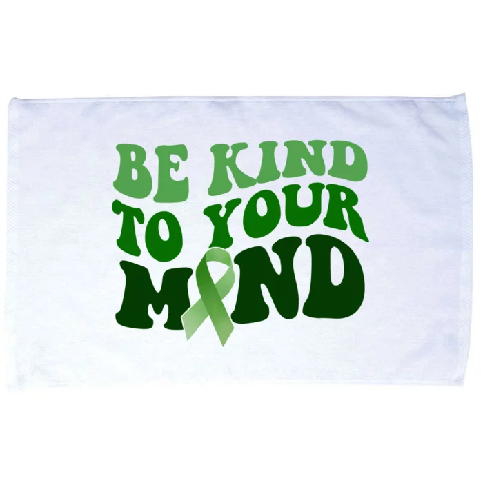 Be Kind To Your Mind Mental Health Awareness Ribbon Microfiber Hand Towel