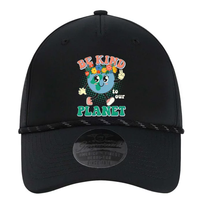 Be Kind To Our Planet Cute Retro Hippie Earth Performance The Dyno Cap