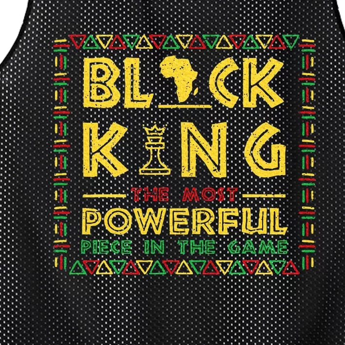 Black King The Most Powerful Piece In Game Black History Day Mesh Reversible Basketball Jersey Tank