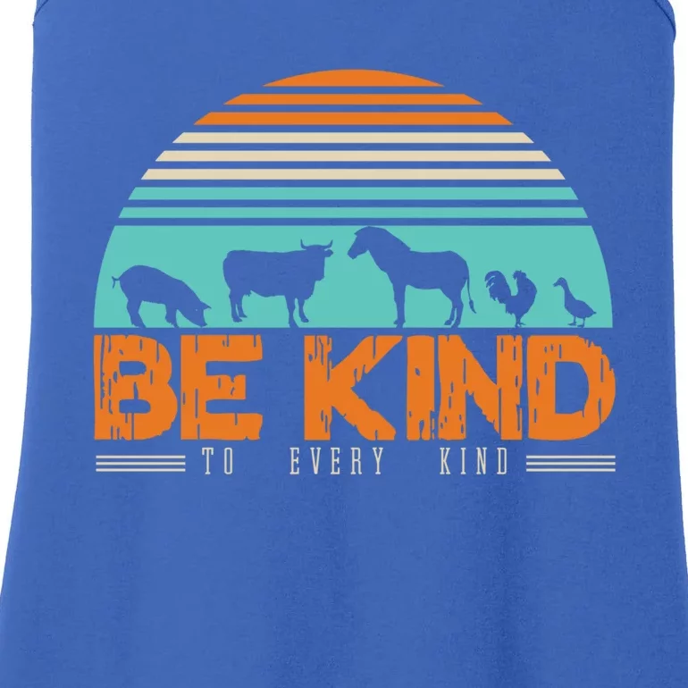 Be Kind To Every Kind Love Animals Eating Plants Gift Ladies Essential Tank