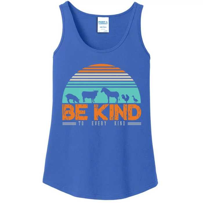 Be Kind To Every Kind Love Animals Eating Plants Gift Ladies Essential Tank