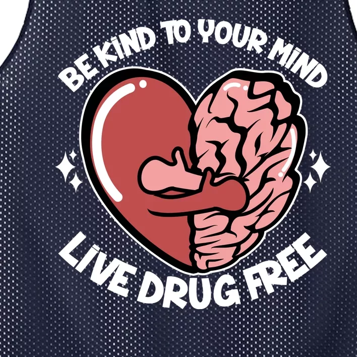 Be Kind To Your Mind Live Drug Free Mesh Reversible Basketball Jersey Tank