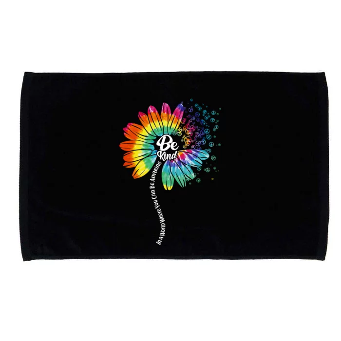 Be Kind Tie Dye Peace Flower Microfiber Hand Towel