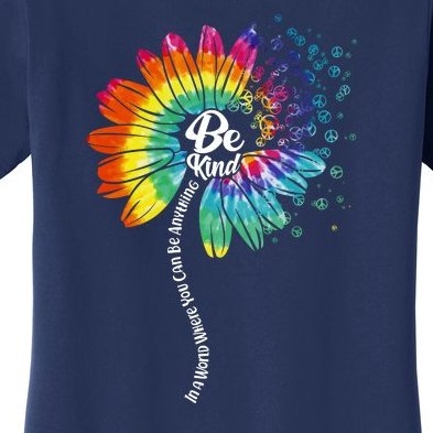 Be Kind Tie Dye Peace Flower Women's T-Shirt