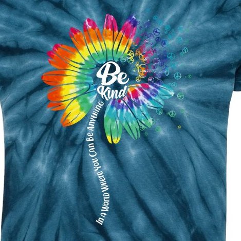 Be Kind Tie Dye Peace Flower Kids Tie-Dye T-Shirt