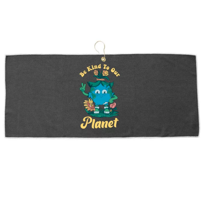 Be Kind To Our Planet Large Microfiber Waffle Golf Towel